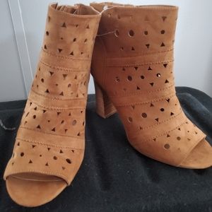 Torrid open toe boots size 12